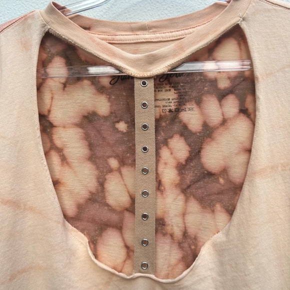 Affliction Standard Series T Shirt Women S Tie Dye Pink Brown Studs Biker Grunge - Picture 6 of 12